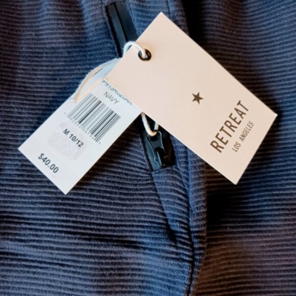 Retreat Los Angeles Boys Jogger Sweat Shorts Navy Blue Cotton Size M 10 / 12 - Picture 10 of 12